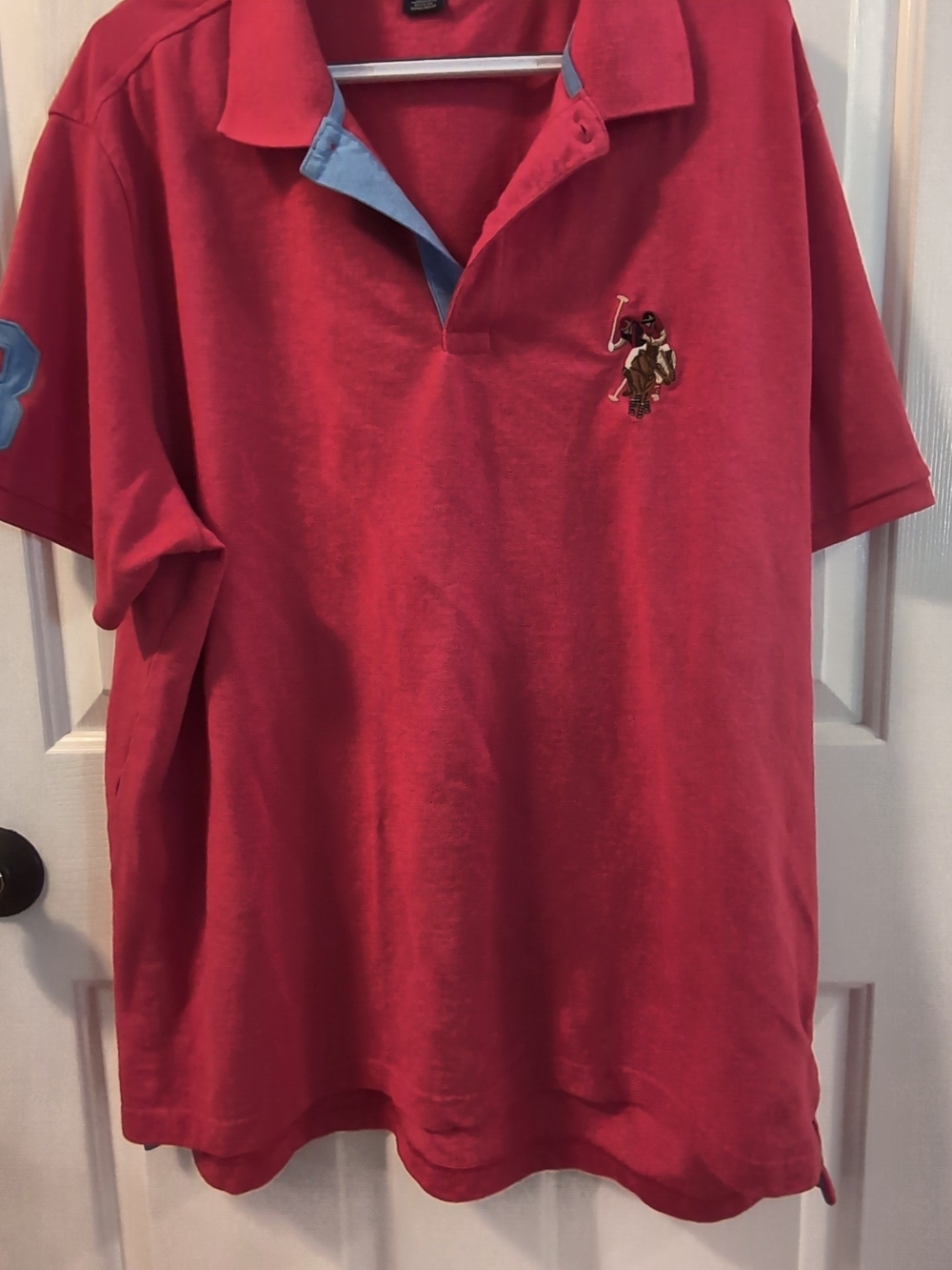 U.S. Polo Assn. Red Polo Shirt with Navy Label